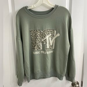 Sage green MTV sweatshirt size s